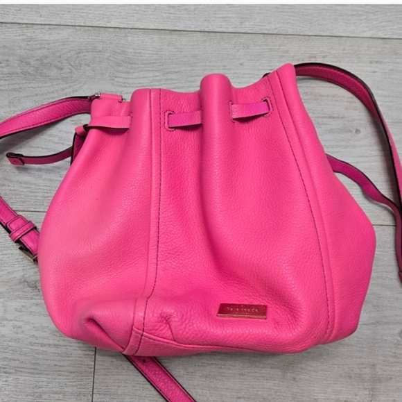 kate spade Handbags - Kate Spade Hot Pink Leather Hobo Shoulder Bag